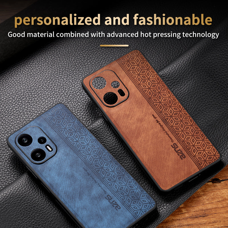 AZNS Phone Case for Xiaomi Redmi Note 12 Turbo / Poco F5 5G , PU Leather+TPU Imprinted Phone Cover