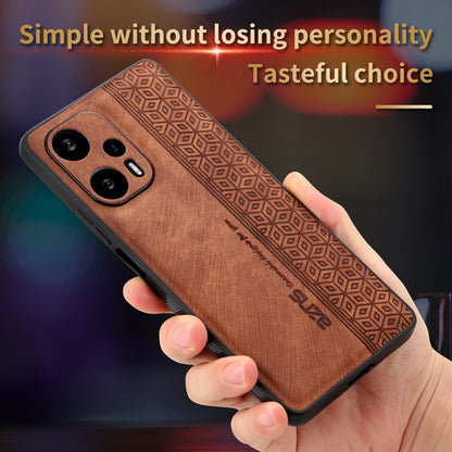 AZNS Phone Case for Xiaomi Redmi Note 12 Turbo / Poco F5 5G , PU Leather+TPU Imprinted Phone Cover