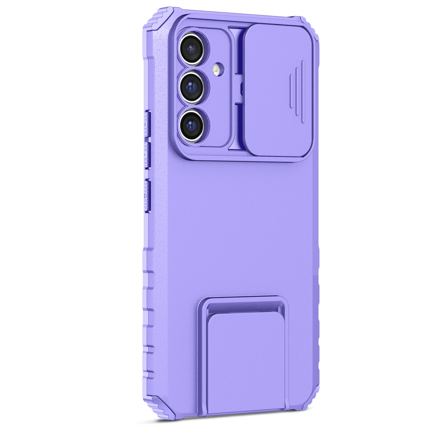 For Samsung Galaxy A54 5G Kickstand Case Anti-scratch PC + TPU Phone Protector with Slide Camera Cover