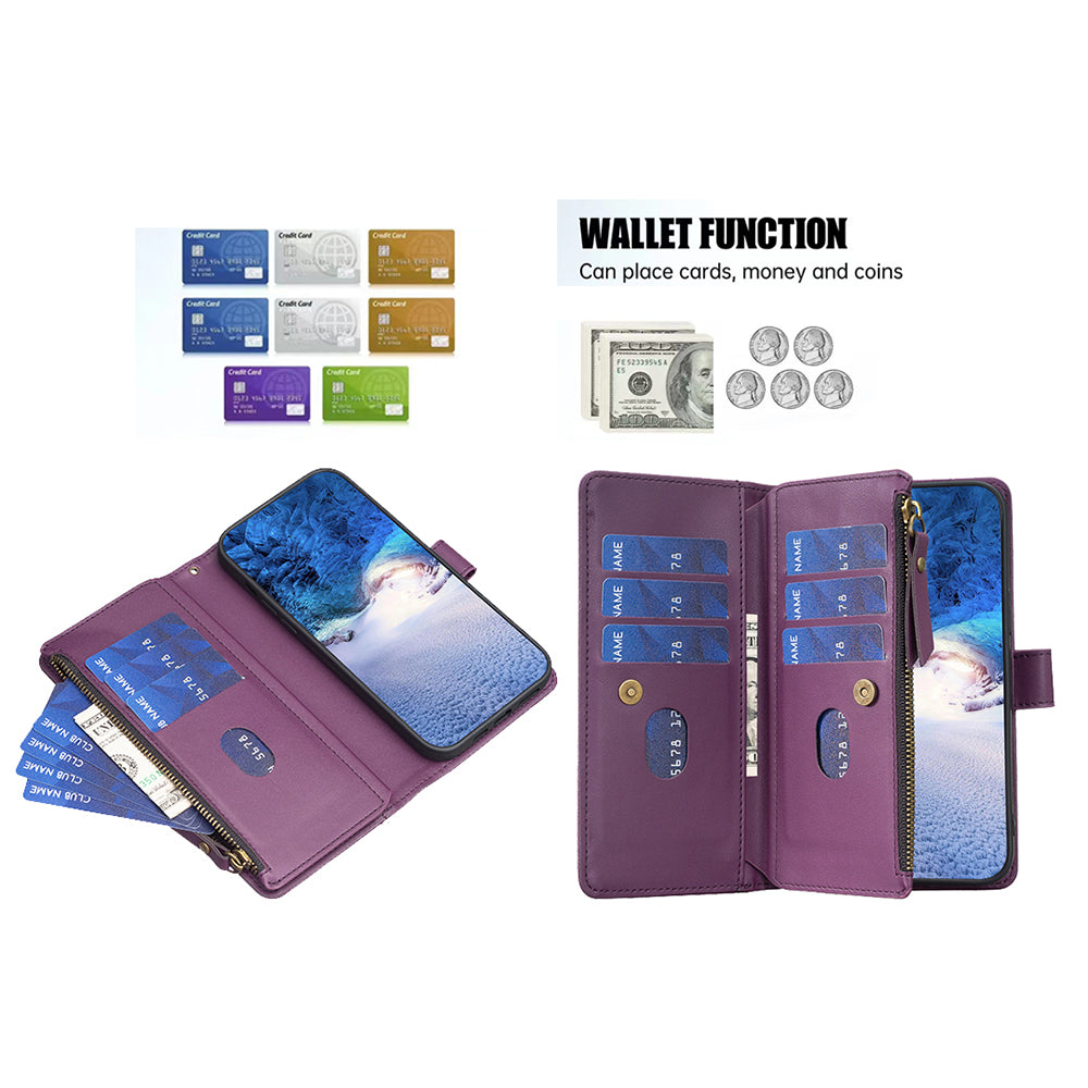 BF Style-19 for Motorola Edge 40 5G PU Leather Wallet Case Stand Anti-drop Cover with Zipper Pocket