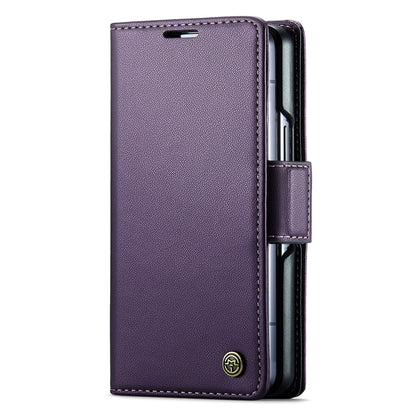 CASEME 023 Series For Google Pixel Fold RFID Blocking PU Leather Case Cell Phone Stand Wallet Cover