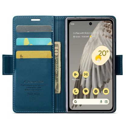 CASEME 023 Series For Google Pixel Fold RFID Blocking PU Leather Case Cell Phone Stand Wallet Cover