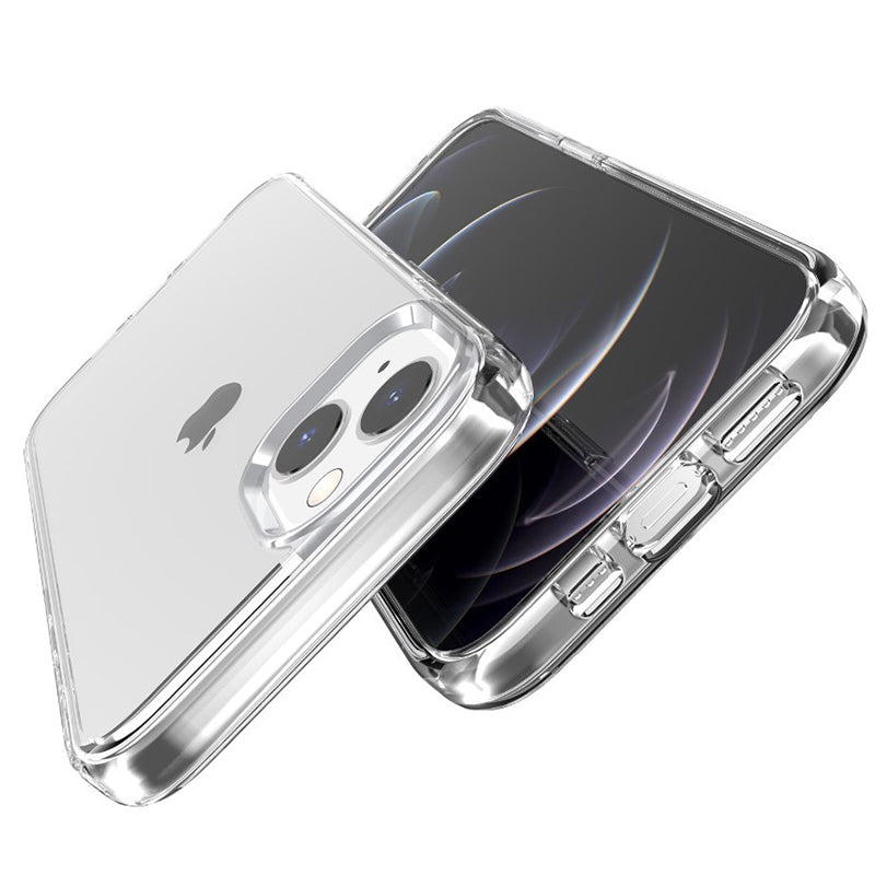 For iPhone 15 Pro Max Slim-Fit Hard Phone Case Clear PC + TPU Cell Phone Cover Shell