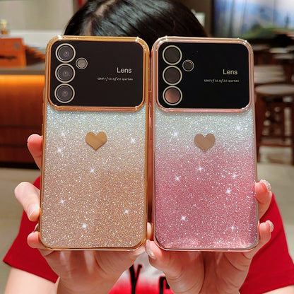 For Samsung Galaxy A54 5G Phone Case Gradient Glitter Powder Electroplating Edge TPU Phone Cover