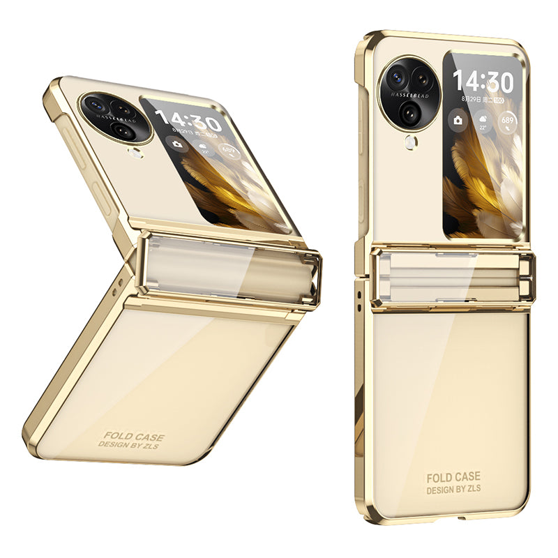 For Oppo Find N3 Flip 5G Case Hard PC Electroplating Clear Phone Cover