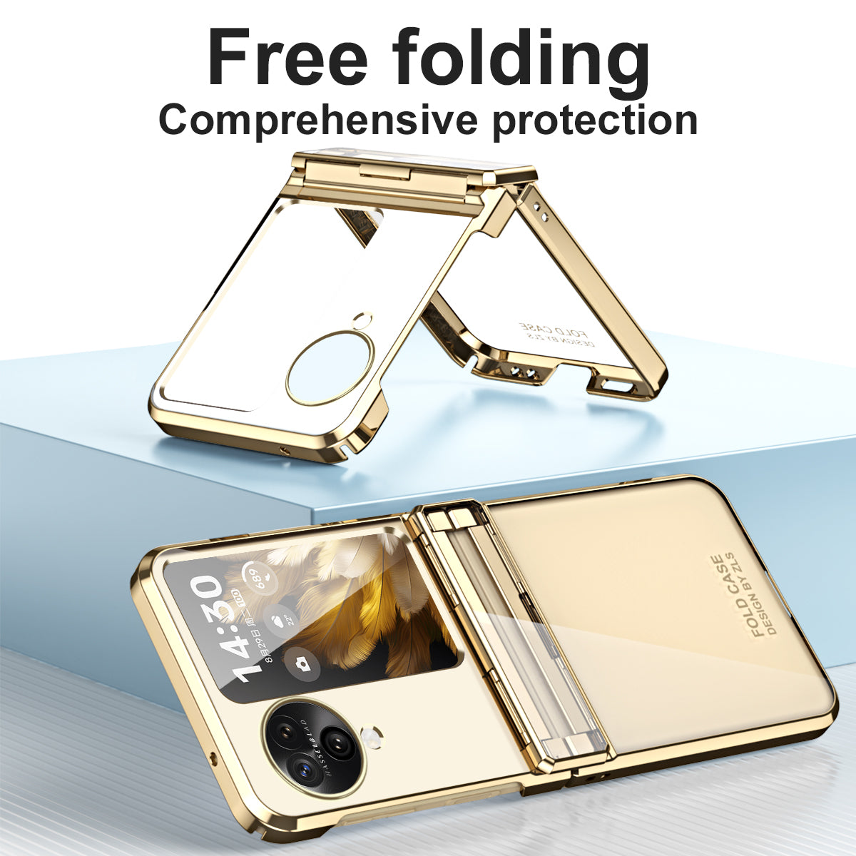 For Oppo Find N3 Flip 5G Case Hard PC Electroplating Clear Phone Cover