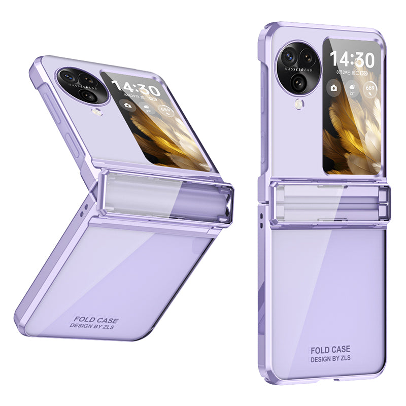 For Oppo Find N3 Flip 5G Case Hard PC Electroplating Clear Phone Cover