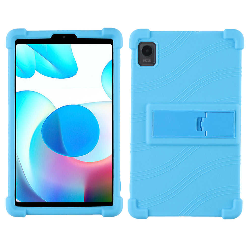 Protective Cover for Realme Pad Mini 8.7-inch with PC Kickstand, Scratch Resistant Soft Silicone Tablet Case