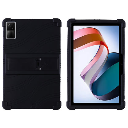 For Xiaomi Redmi Pad Protective Cover, Shock-absorbing Soft Silicone Tablet Case with PC Kickstand