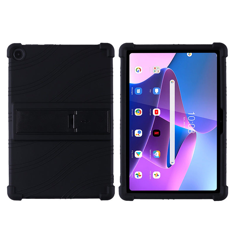 For Lenovo Tab M10 (Gen 3) / TB-328XU Anti-drop Tablet Case Anti-scratch Silicone Tablet Cover with Kickstand