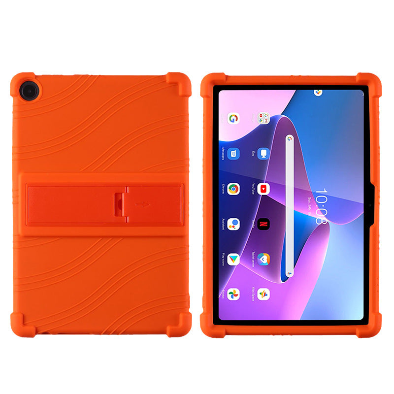 For Lenovo Tab M10 (Gen 3) / TB-328XU Anti-drop Tablet Case Anti-scratch Silicone Tablet Cover with Kickstand