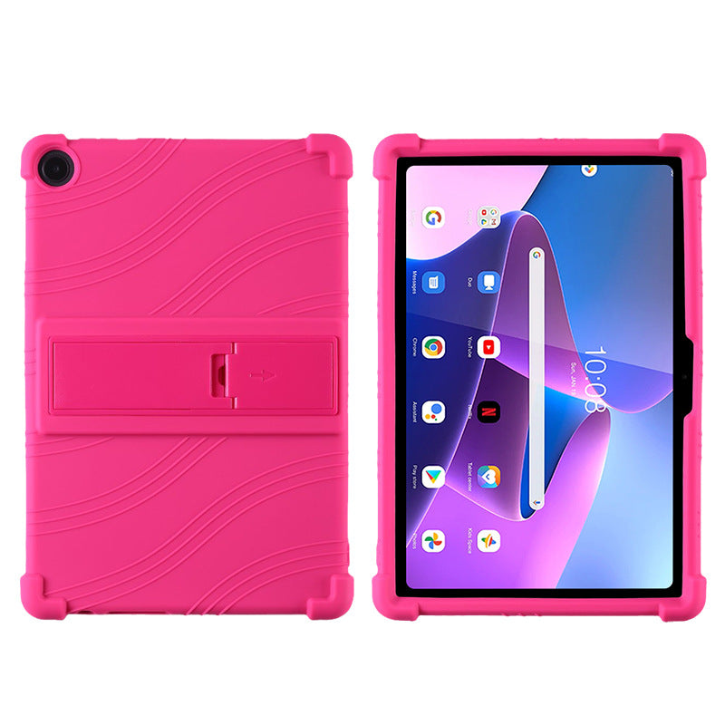 For Lenovo Tab M10 (Gen 3) / TB-328XU Anti-drop Tablet Case Anti-scratch Silicone Tablet Cover with Kickstand