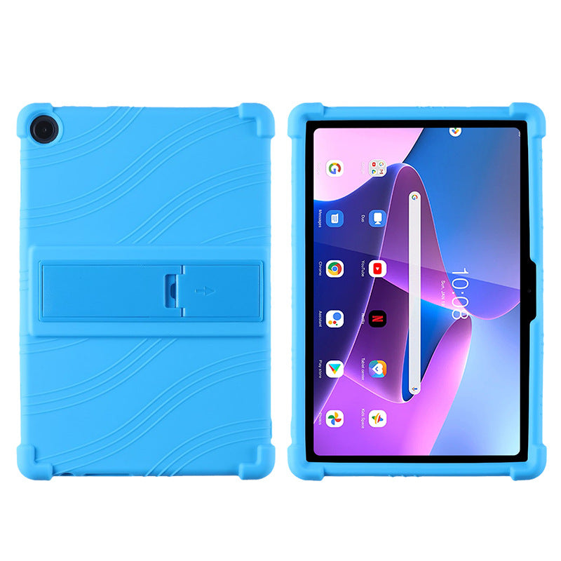 For Lenovo Tab M10 (Gen 3) / TB-328XU Anti-drop Tablet Case Anti-scratch Silicone Tablet Cover with Kickstand