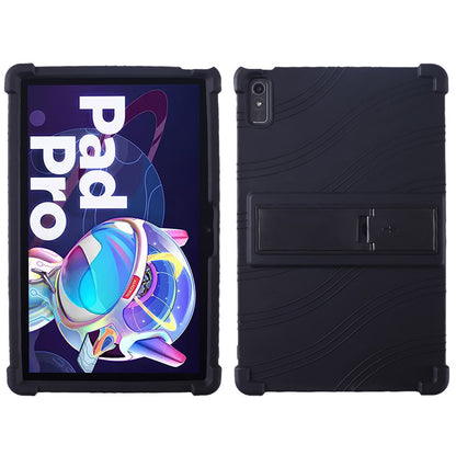 For Lenovo Pad Pro 2022 TB138FC / TB132FU Silicone Tablet Case Multi-Angle Kickstand Protective Cover