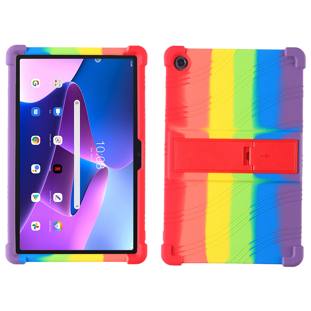 For Lenovo K10 Pro TB226XC / TB-223FC Anti-Slip Silicone Tablet Case Kickstand Shockproof Protective Cover