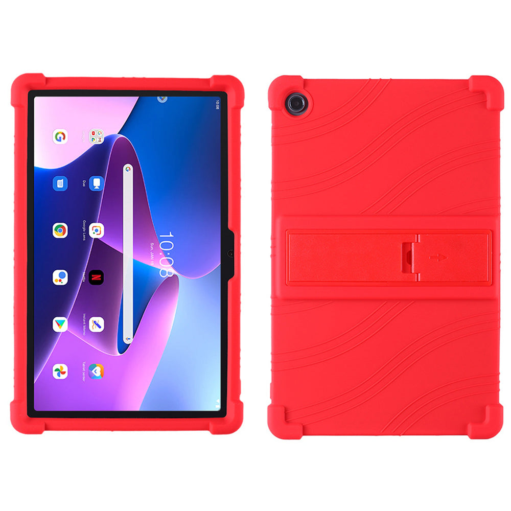 For Lenovo K10 Pro TB226XC / TB-223FC Anti-Slip Silicone Tablet Case Kickstand Shockproof Protective Cover