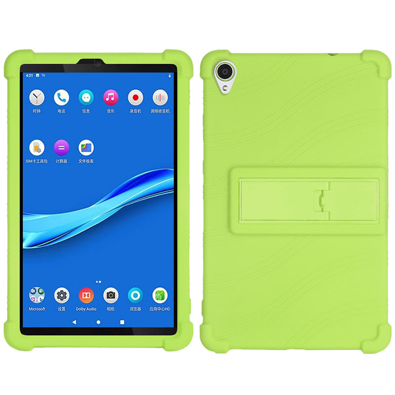 For Lenovo Tab M8 (FHD) TB-8505 / TB-8705 Kickstand Silicone Tablet Case Anti-Slip Kids Friendly Shockproof Soft Cover