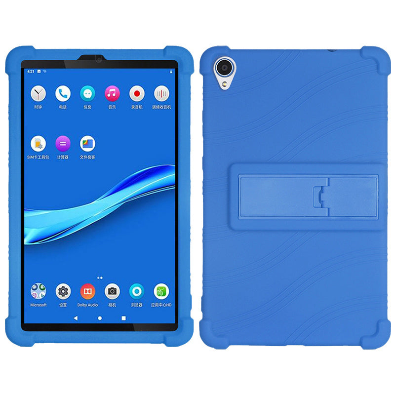 For Lenovo Tab M8 (3rd Gen) / Tab M8 (2nd Gen) TB-8506FS / XS Silicone Protective Cover Anti-Slip Kickstand Tablet Case