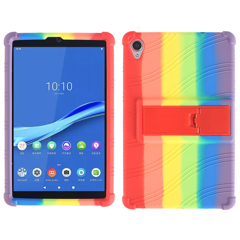 For Lenovo Tab M8 (3rd Gen) / Tab M8 (2nd Gen) TB-8506FS / XS Silicone Protective Cover Anti-Slip Kickstand Tablet Case