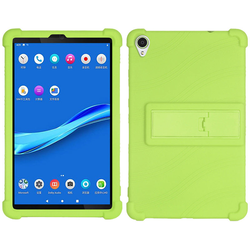 For Lenovo Tab M8 (3rd Gen) / Tab M8 (2nd Gen) TB-8506FS / XS Silicone Protective Cover Anti-Slip Kickstand Tablet Case