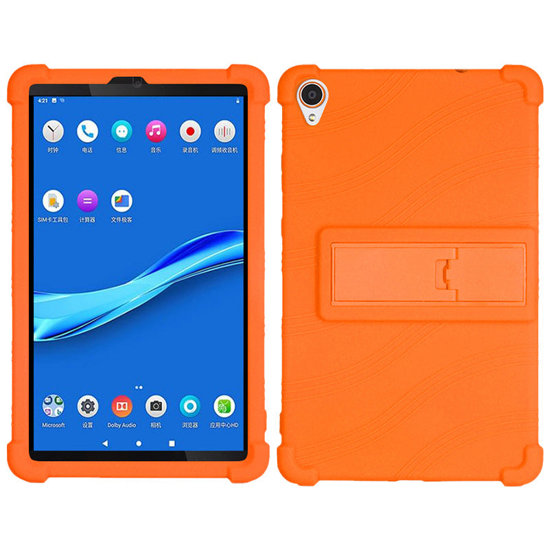 For Lenovo Tab M8 (3rd Gen) / Tab M8 (2nd Gen) TB-8506FS / XS Silicone Protective Cover Anti-Slip Kickstand Tablet Case