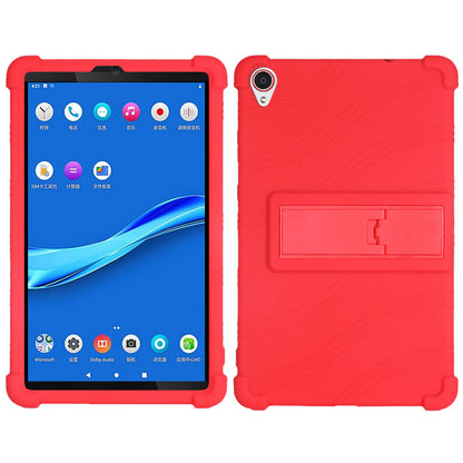 For Lenovo Tab M8 (3rd Gen) / Tab M8 (2nd Gen) TB-8506FS / XS Silicone Protective Cover Anti-Slip Kickstand Tablet Case