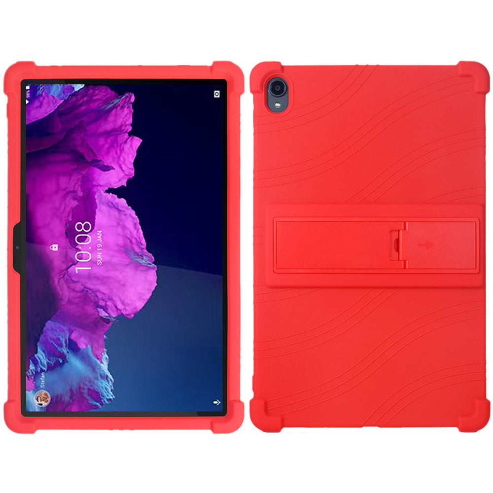 For Lenovo Tab K11 TB-J606N Silicone Tablet Case Kickstand Shockproof Protective Cover