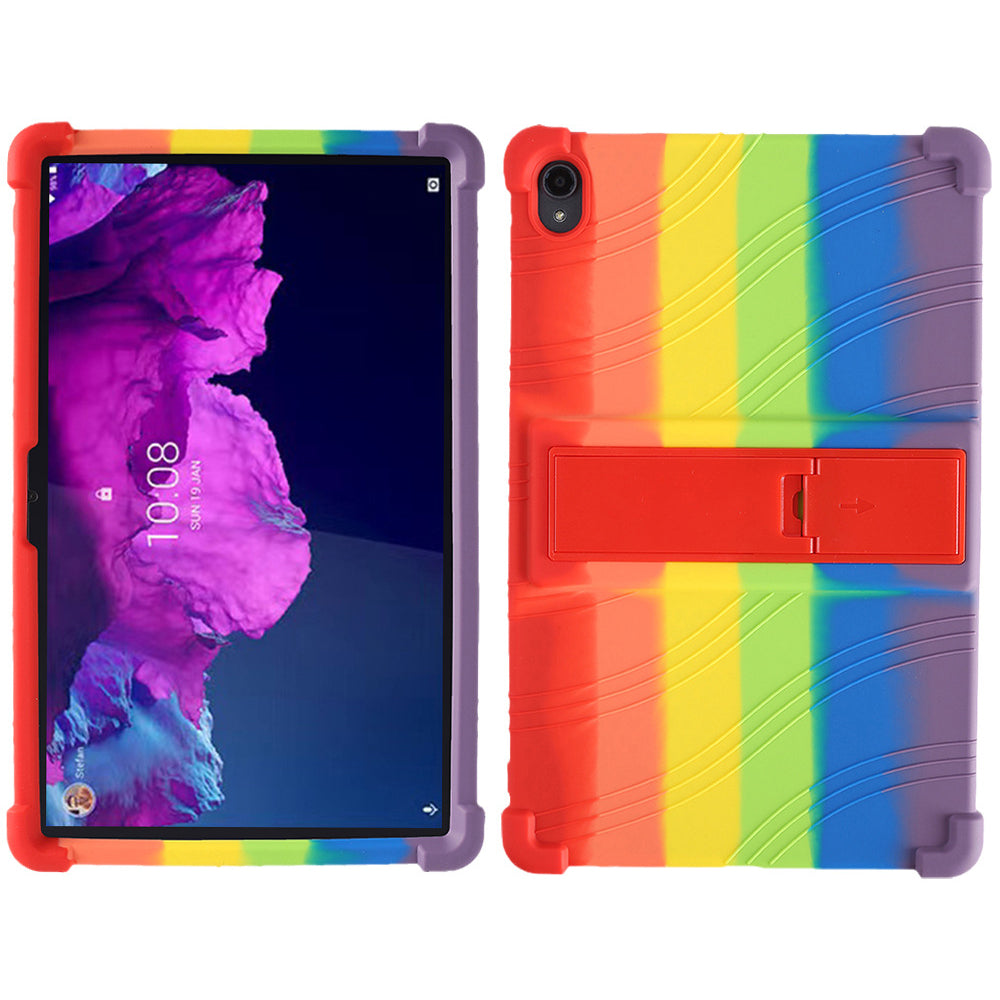 For Lenovo Tab K11 TB-J606N Silicone Tablet Case Kickstand Shockproof Protective Cover