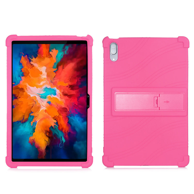 For Lenovo Tab P11 Pro (2020) TB-J706F Anti-Slip Silicone Protective Skin Shockproof Tablet Cover with PC Kickstand