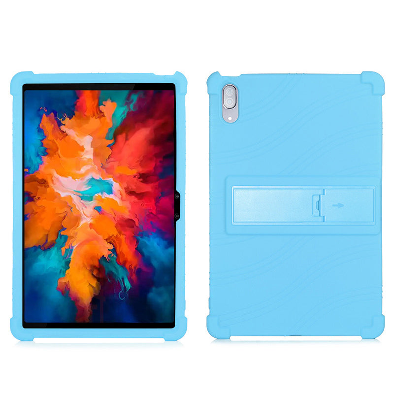 For Lenovo Tab P11 Pro (2020) TB-J706F Anti-Slip Silicone Protective Skin Shockproof Tablet Cover with PC Kickstand