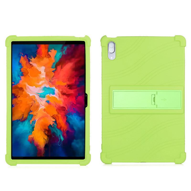 For Lenovo Tab P11 Pro (2020) TB-J706F Anti-Slip Silicone Protective Skin Shockproof Tablet Cover with PC Kickstand