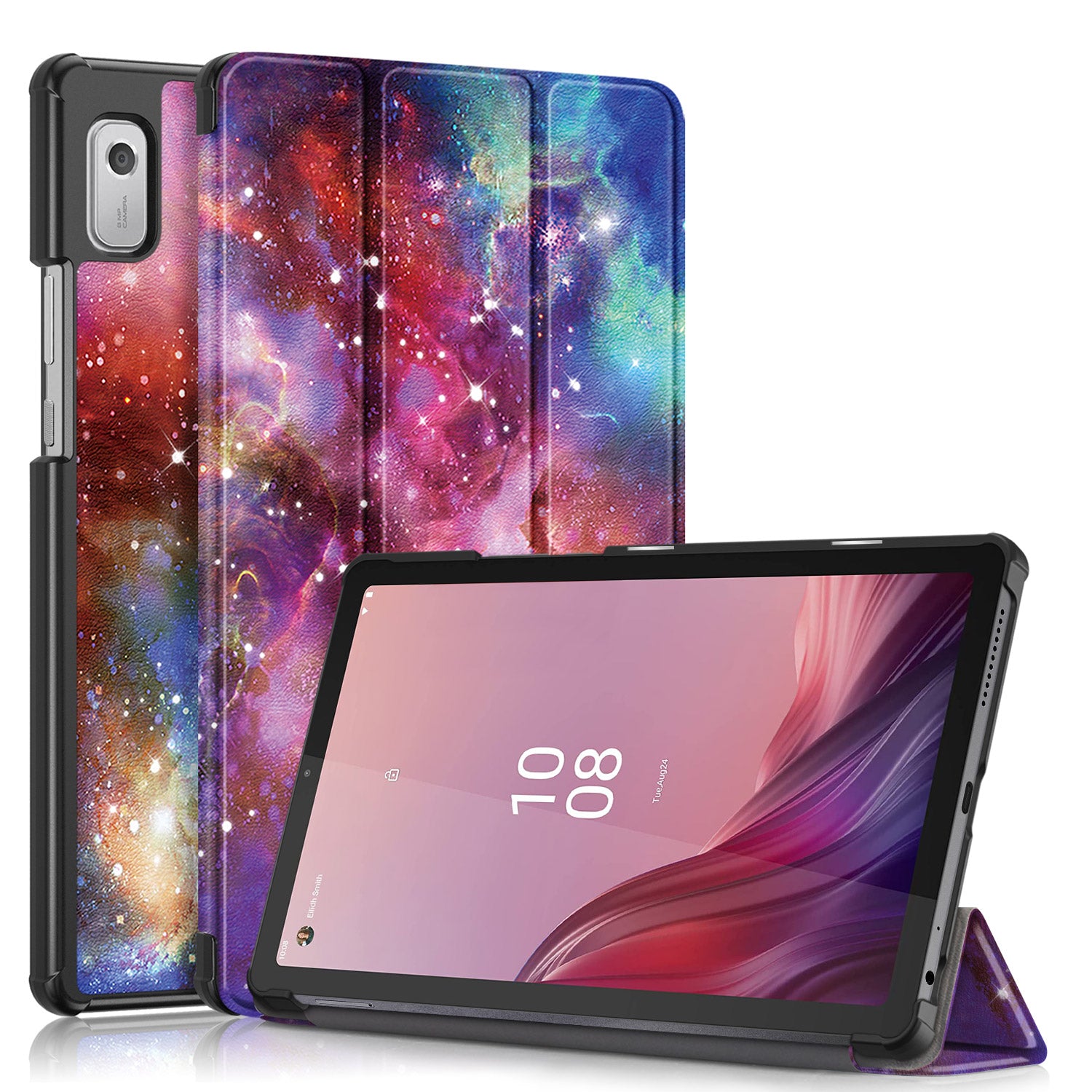 Tablet Leather Case for Lenovo Tab M9 TB-310FU , Tri-fold Stand Pattern Printing Tablet Cover with Auto Wake / Sleep