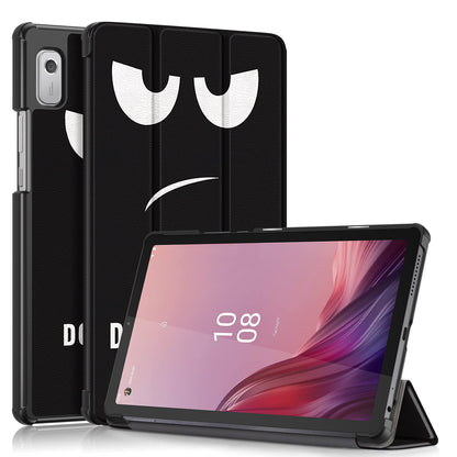 Tablet Leather Case for Lenovo Tab M9 TB-310FU , Tri-fold Stand Pattern Printing Tablet Cover with Auto Wake / Sleep