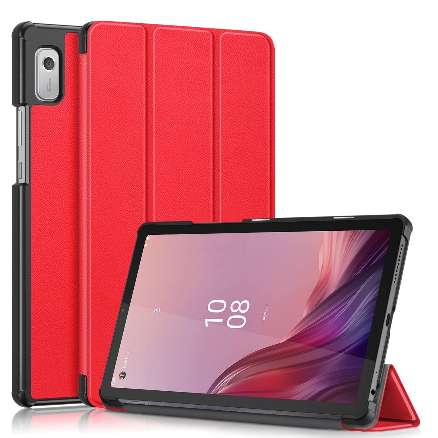 Tri-fold Stand Tablet Case for Lenovo Tab M9 TB-310FU , Auto Wake / Sleep PU Leather Tablet Cover