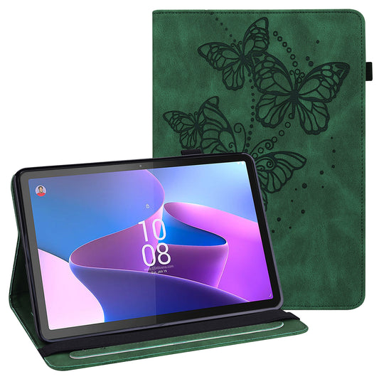 For Lenovo Tab P11 Pro Gen 2 PU Leather Tablet Stand Cover Butterfly Imprinted Card Holder Drop-proof Case