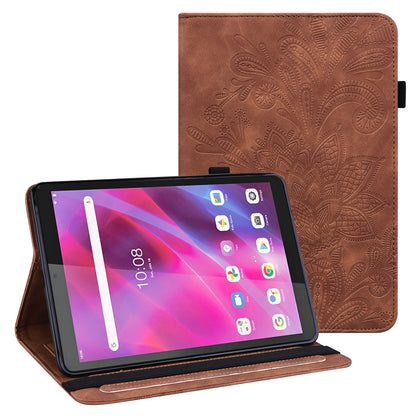 For Lenovo Tab M8 Gen 4 PU Leather Tablet Stand Case Flower Imprinting Wallet Tablet Cover