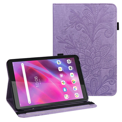 For Lenovo Tab M8 Gen 4 PU Leather Tablet Stand Case Flower Imprinting Wallet Tablet Cover