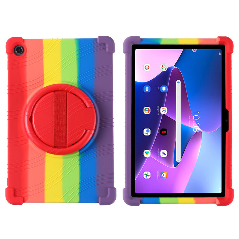 For Lenovo Xiaoxin Pad 2022 10.6 inch TB125FU / TB128FU PC+Silicone Tablet Case Rotating Kickstand Cover