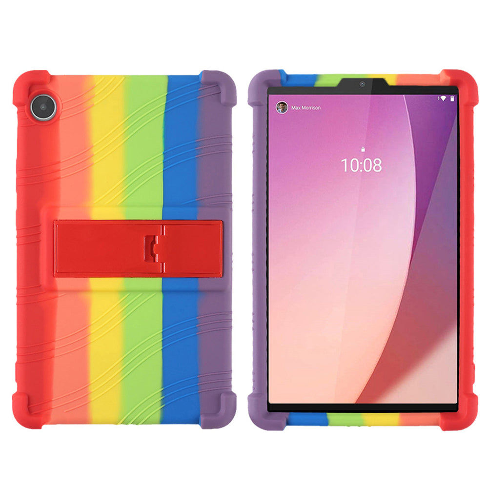 For Lenovo Tab M8 Gen 4 TB-300FU Anti-scratch Tablet Silicone Case Kickstand Protective Tablet Cover