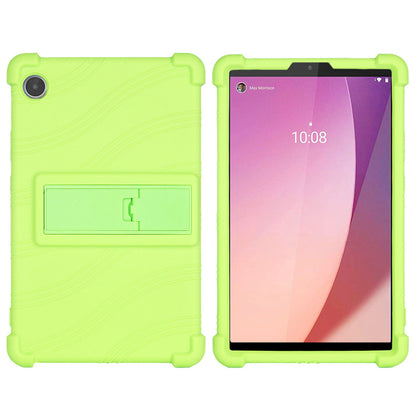 For Lenovo Tab M8 Gen 4 TB-300FU Anti-scratch Tablet Silicone Case Kickstand Protective Tablet Cover