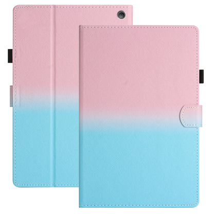 For Amazon Fire 7 (2022) Gradient Color PU Leather Stand Cover Card Holder Anti-drop Tablet Case