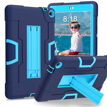 For Walmart Onn 8 inch Gen 3 2022 (Model: 100071483) Kickstand Tablet Case Robot Style Silicone + PC Color Contrast Protective Cover