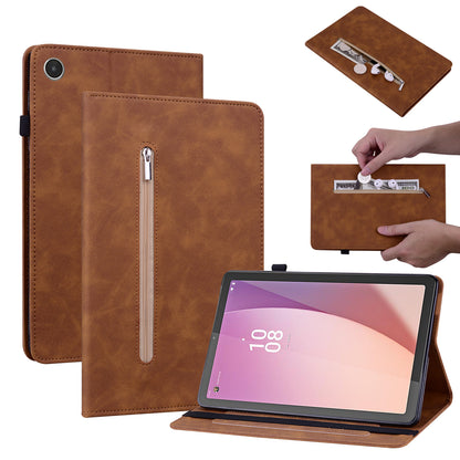 For Lenovo Tab M8 Gen 4 Stand Tablet Leather Case Zipper Pocket Card Holder Tablet Cover