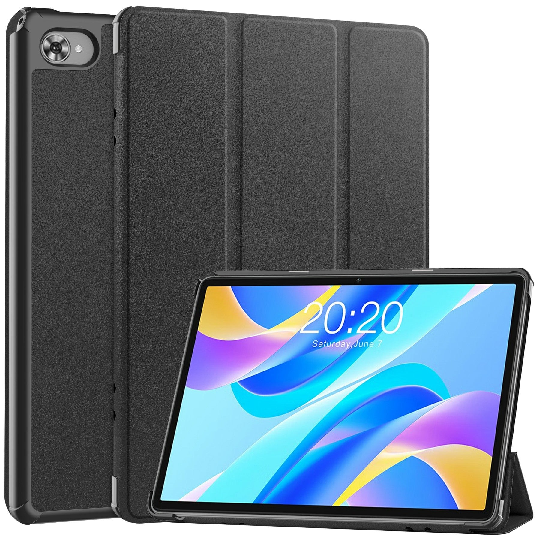 For Teclast M40 Plus / Teclast P40HD / Teclast P30S Tri-fold Stand Tablet Case PU Leather Auto Wake  /  Sleep Cover