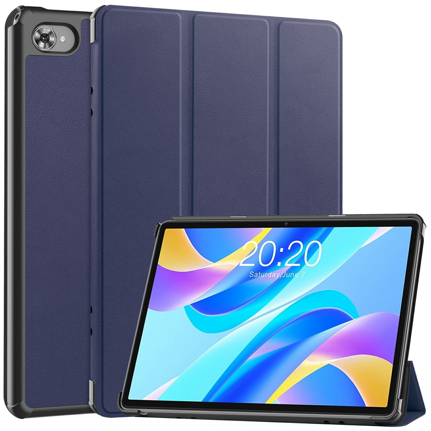 For Teclast M40 Plus / Teclast P40HD / Teclast P30S Tri-fold Stand Tablet Case PU Leather Auto Wake  /  Sleep Cover