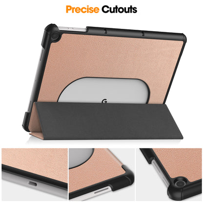 For Google Pixel Tablet Tri-fold Stand Tablet Case PU Leather Anti-drop Tablet Cover