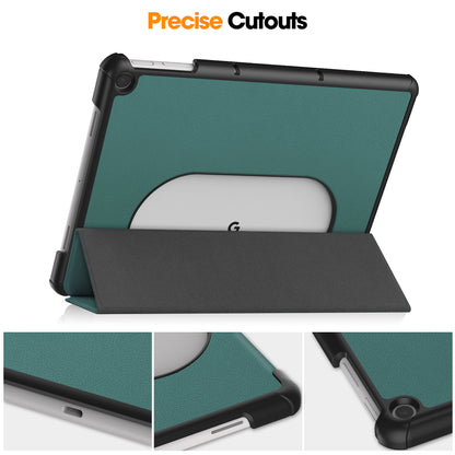 For Google Pixel Tablet Tri-fold Stand Tablet Case PU Leather Anti-drop Tablet Cover