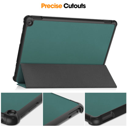 For Amazon Fire HD 10 (2023) Smart Tablet Case Tri-Fold Stand PU Leather Full Body Protective Cover