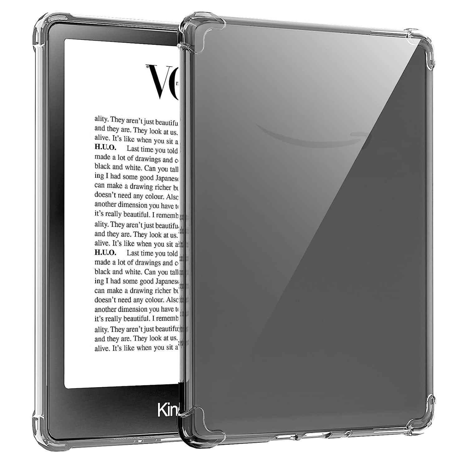 For Amazon Kindle Paperwhite 5 (2021) Transparent E-Reader Case Anti-drop Four Corners TPU Cover