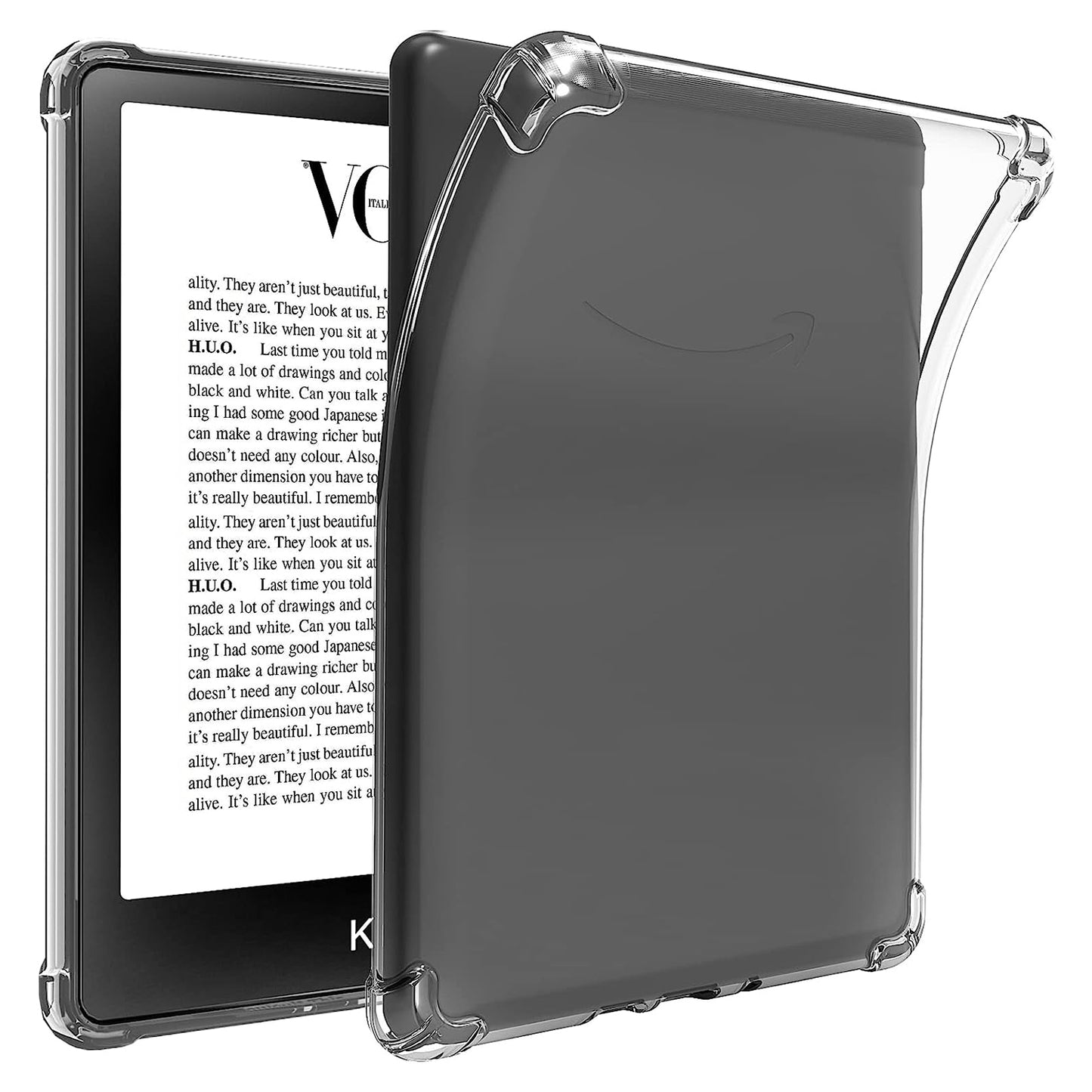 For Amazon Kindle Paperwhite 5 (2021) Transparent E-Reader Case Anti-drop Four Corners TPU Cover